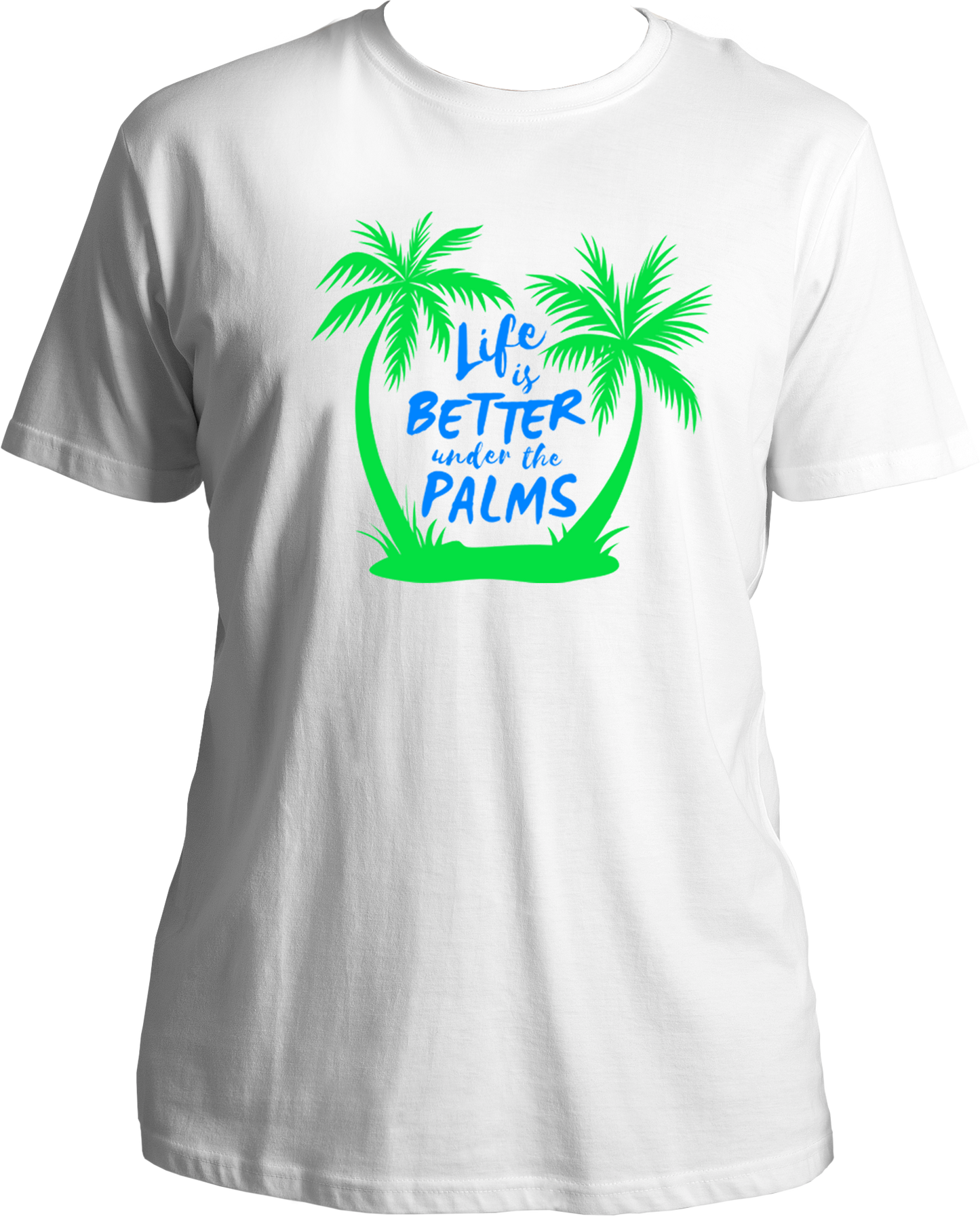 Relax under the palms in this stylish, comfy "Life Is Better Under The Palms" Vacation T-Shirt! Perfect for men, women and kids, this 100% Cotton T-shirt from Garrari is the perfect way to make memories on your next family trip. Make your next beach vacation extra special!