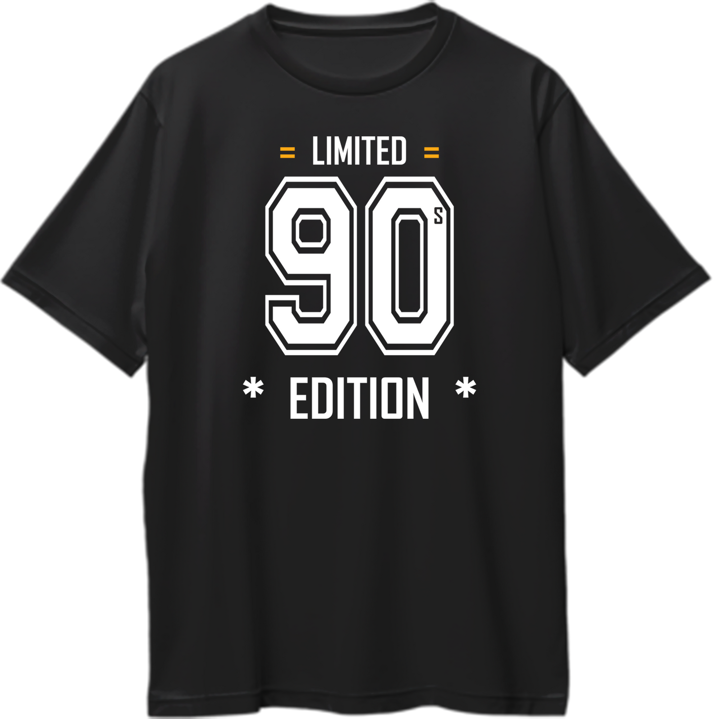 Black Limited 90s Edition Oversized T-Shirt with bold 90s birthday gift typography by Garrari