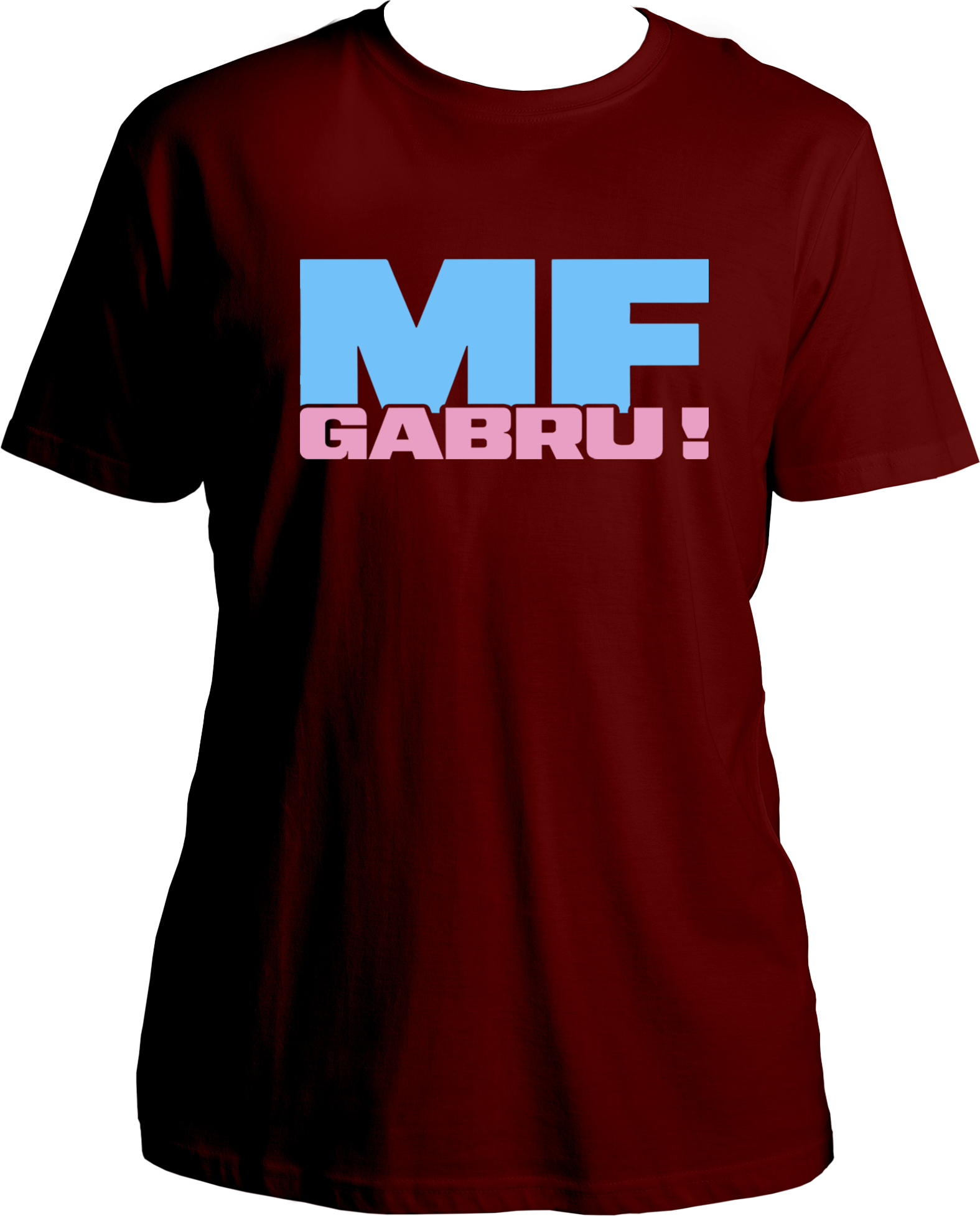regular-fit T-shirt with bold sky-blue ‘MF’ and pink ‘Gabru!’ typography inspired by Karan Aujla.