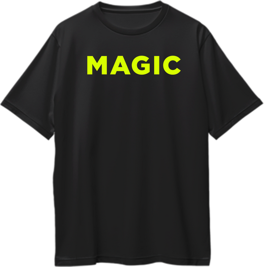 Magic Diljit Dosanjh Oversized Unisex T-Shirt featuring bold typography inspired by Diljit’s hit song "Magic."