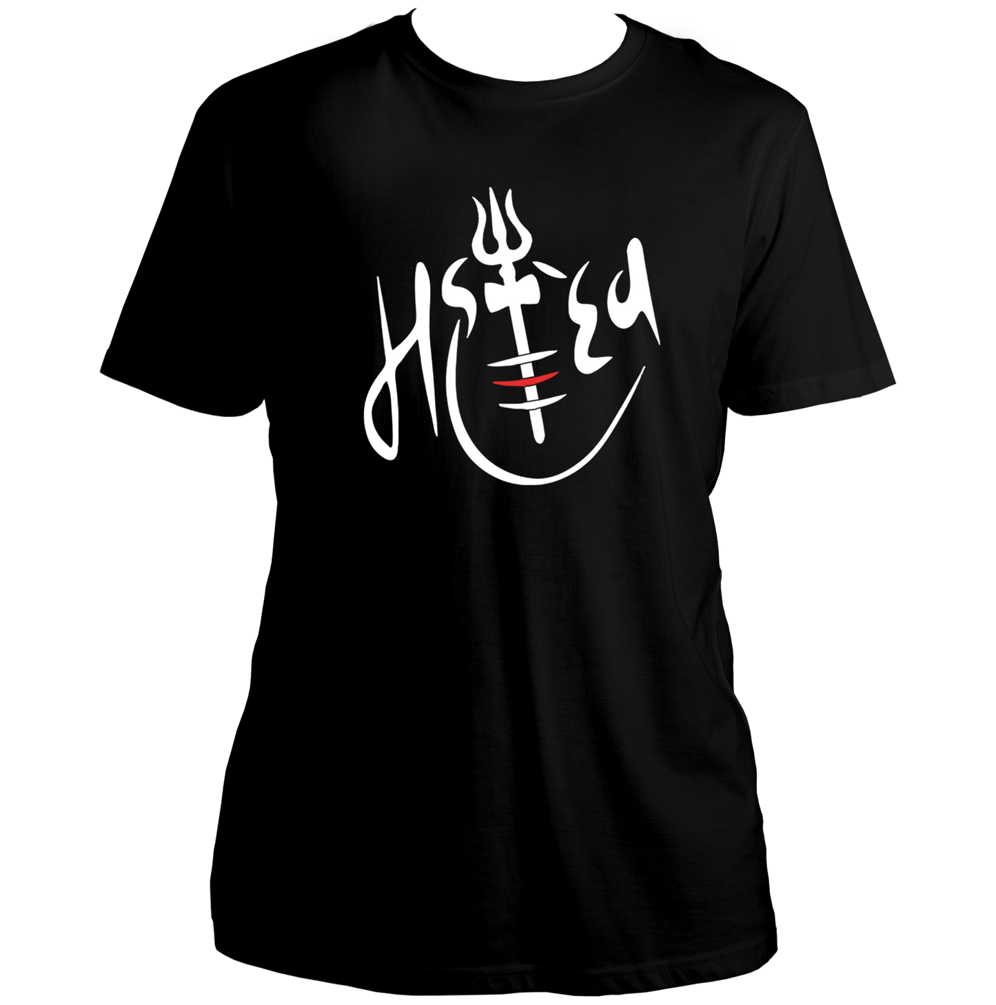 Black Mahadev T-shirt with trishul and tripund tilak artwork by Garrari