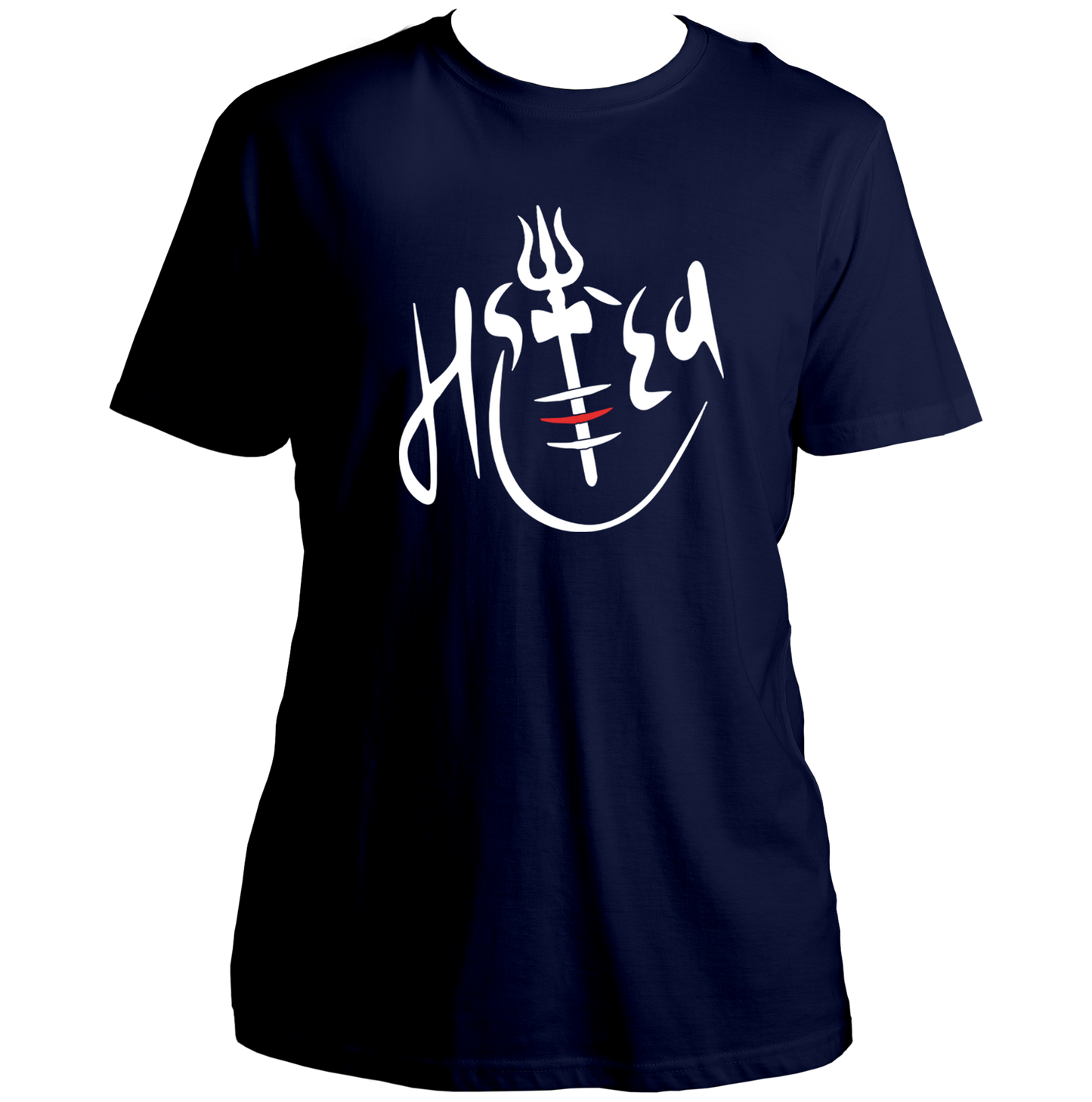 Navy Blue Mahadev T-shirt with Shiv Ji devotional artwork by Garrari