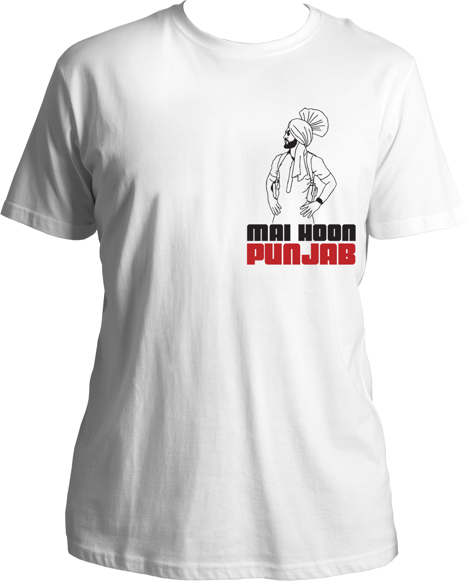 Mai Hoon Punjab Diljit Dosanjh Unisex T-Shirt featuring a bold statement about Punjabi pride, inspired by Diljit Dosanjh’s Dil-Luminati Concert Tour.