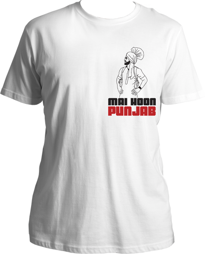 Mai Hoon Punjab Diljit Dosanjh Unisex T-Shirt featuring a bold statement about Punjabi pride, inspired by Diljit Dosanjh’s Dil-Luminati Concert Tour.