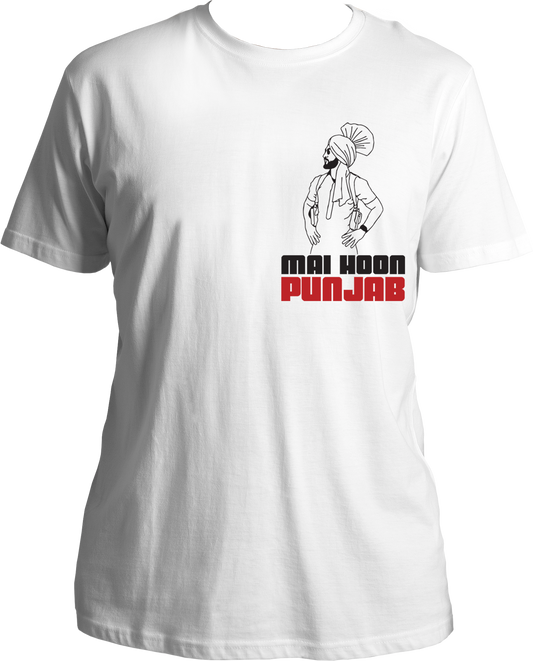 Mai Hoon Punjab Diljit Dosanjh Unisex T-Shirt featuring a bold statement about Punjabi pride, inspired by Diljit Dosanjh’s Dil-Luminati Concert Tour.
