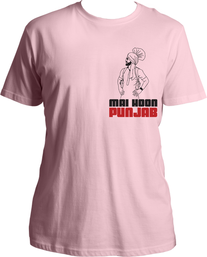 Mai Hoon Punjab Diljit Dosanjh Unisex T-Shirt featuring a bold statement about Punjabi pride, inspired by Diljit Dosanjh’s Dil-Luminati Concert Tour.