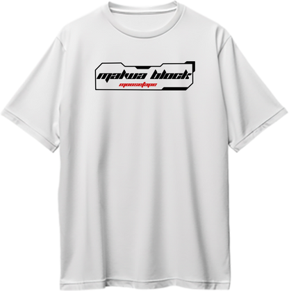 "Front view of Malwa Block oversized unisex t-shirt in casual streetwear style."
