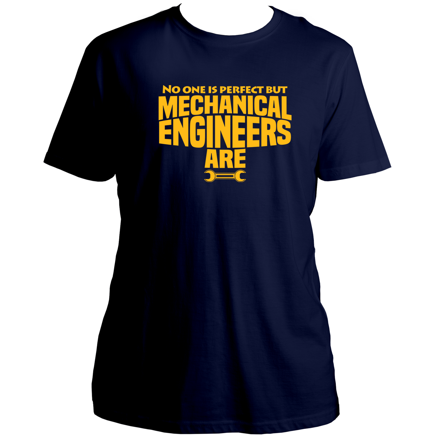 Navy Blue Mechanical Engineer Unisex T-Shirt with profession-inspired mechanical engineer print by Garrari