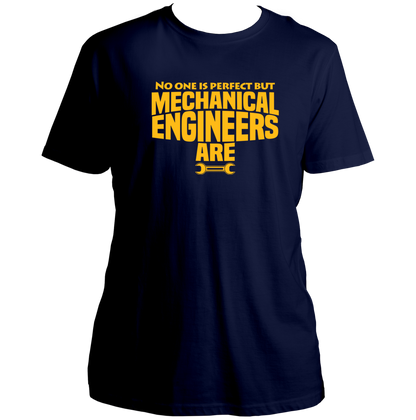 Navy Blue Mechanical Engineer Unisex T-Shirt with profession-inspired mechanical engineer print by Garrari