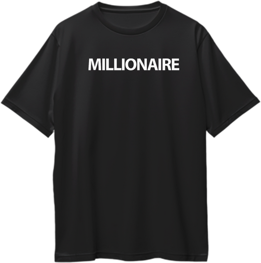 Millionaire Oversized Unisex T-Shirt – High-end streetwear fashion for hip-hop enthusiasts & go-getters. Available now on Garrari.com!