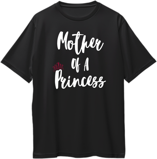 mother of a princess oversized black t shirt girl mom relaxed fit tee