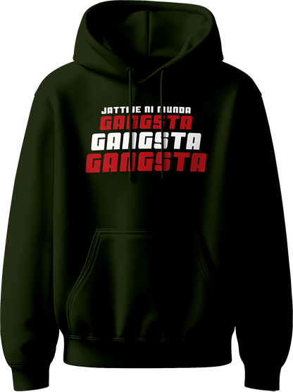 Munda Gangsta Karan Aujla hoodie inspired by the hit song GANGSTA, featuring bold typography and iconic lyrics for Punjabi music fans.