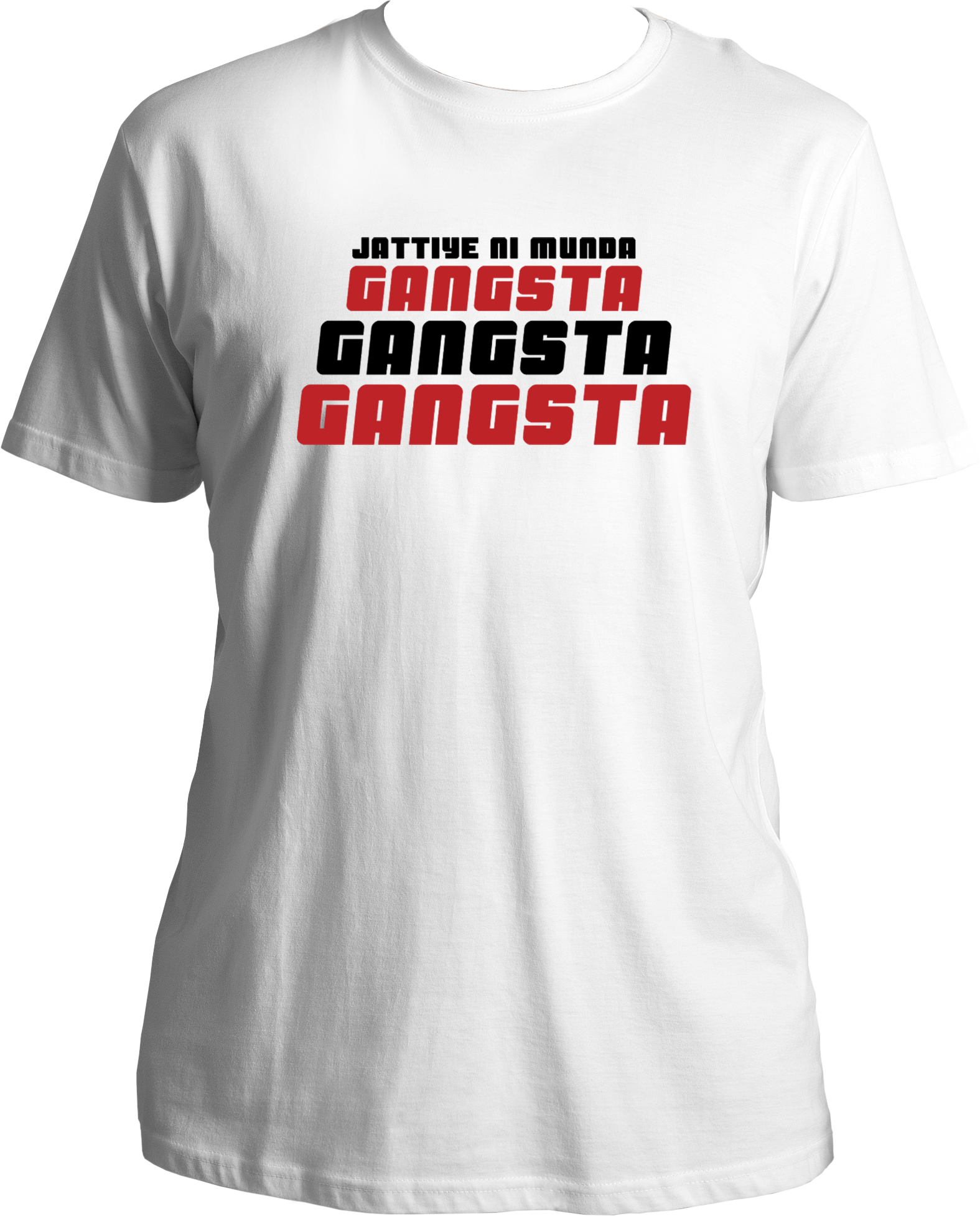 Munda Gangsta Karan Aujla T-Shirt with bold lyrics from the hit Punjabi song Gangsta.