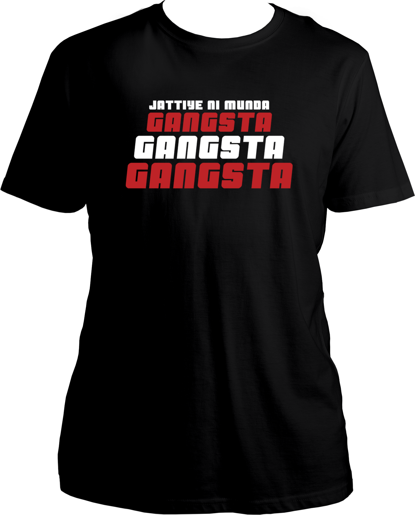 Munda Gangsta Karan Aujla T-Shirt with bold lyrics from the hit Punjabi song Gangsta.