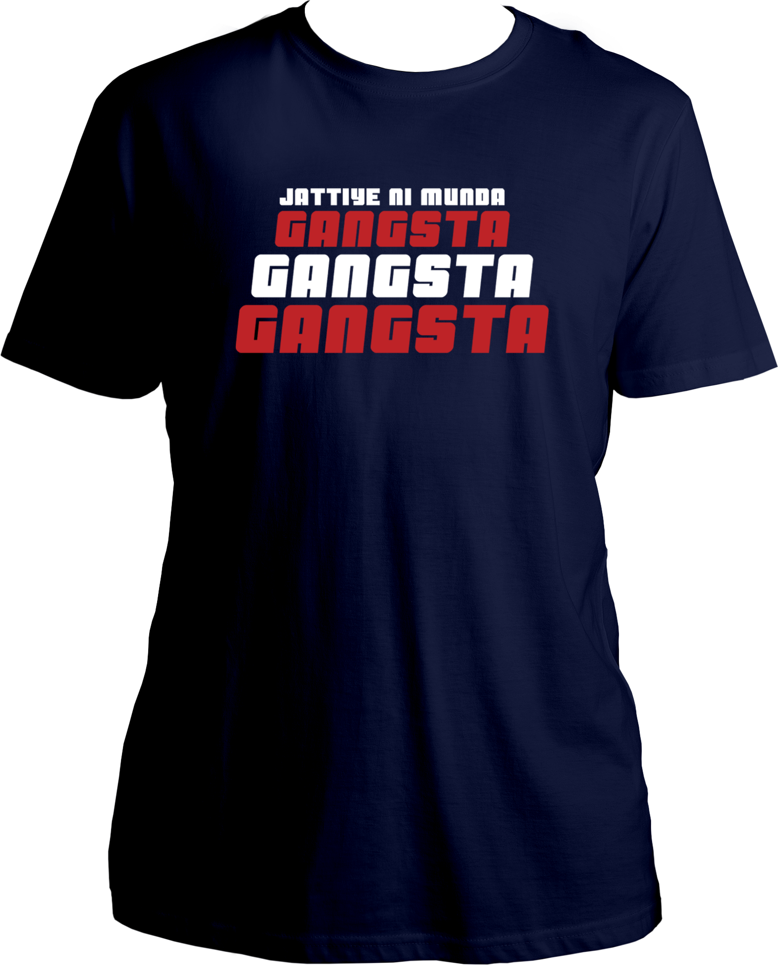 Munda Gangsta Karan Aujla T-Shirt with bold lyrics from the hit Punjabi song Gangsta.