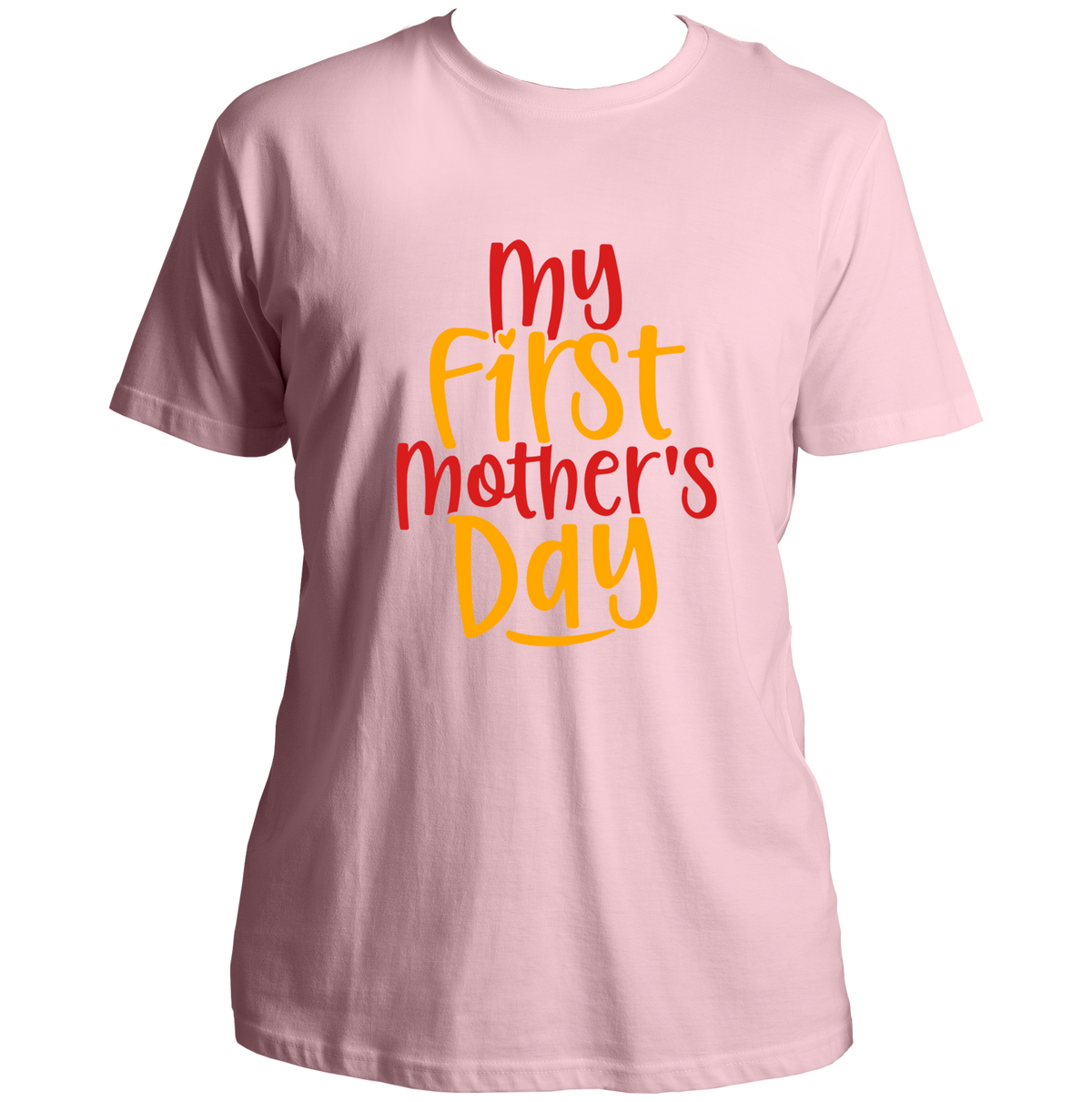Baby Pink My First Mother’s Day Unisex T-Shirt by Garrari for a new mom celebrating her first Mother’s Day