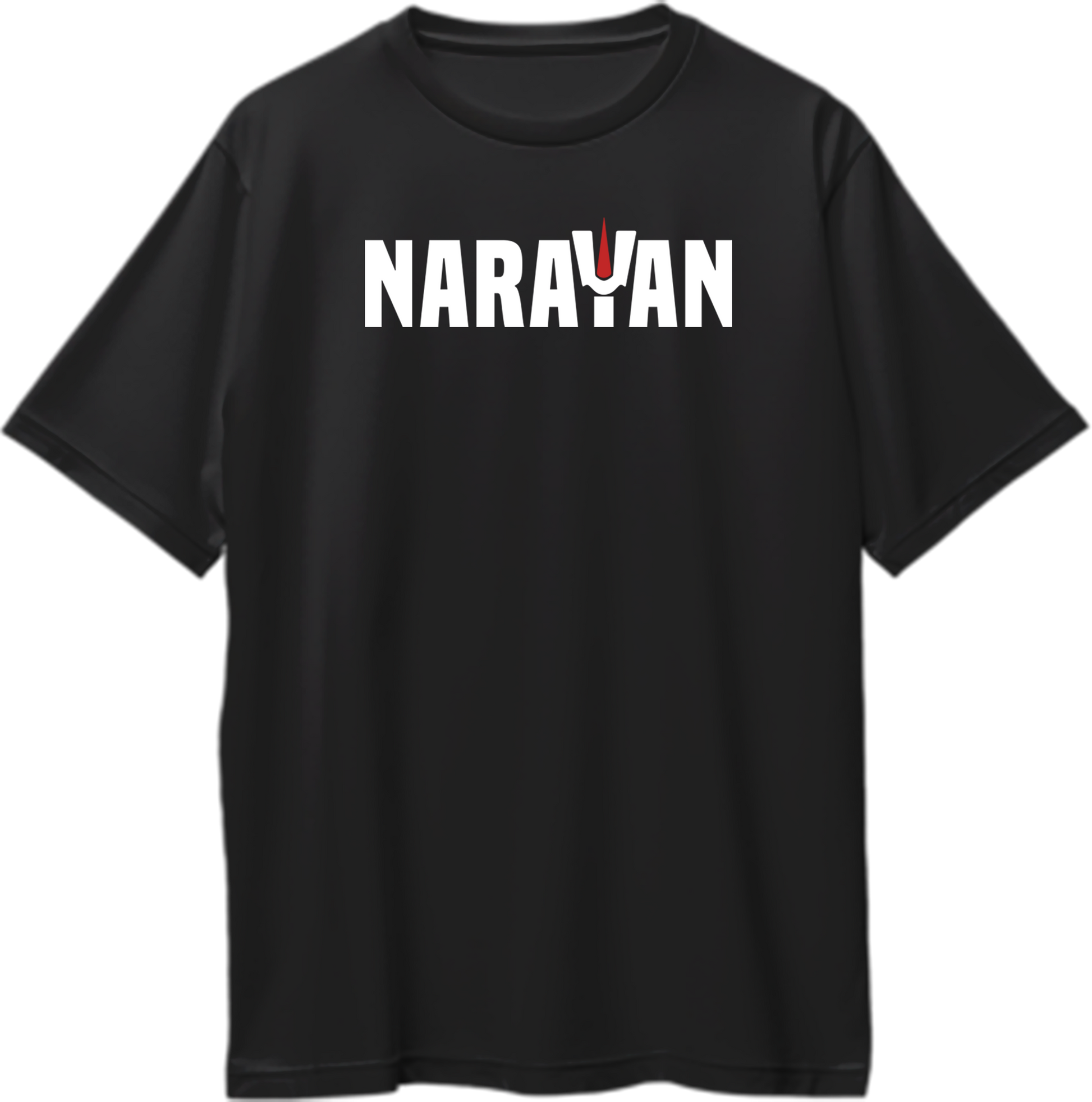 Narayan Oversized Unisex T-Shirt featuring a devotional design with a mantra invoking Lord Vishnu’s blessings, perfect for spiritual wear.