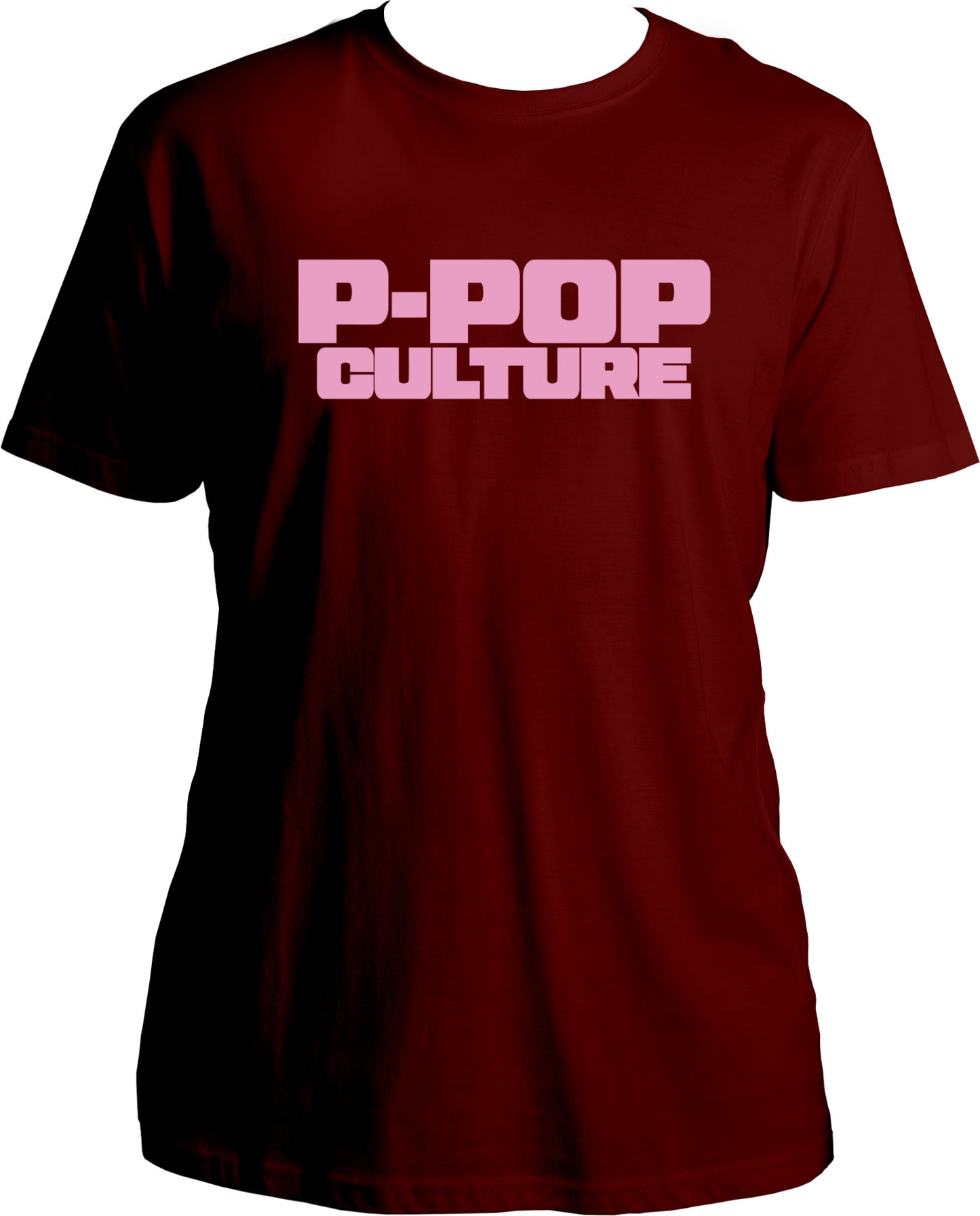 unisex T-shirt with soft pink bold P-POP CULTURE text inspired by Punjabi pop culture and Karan Aujla.