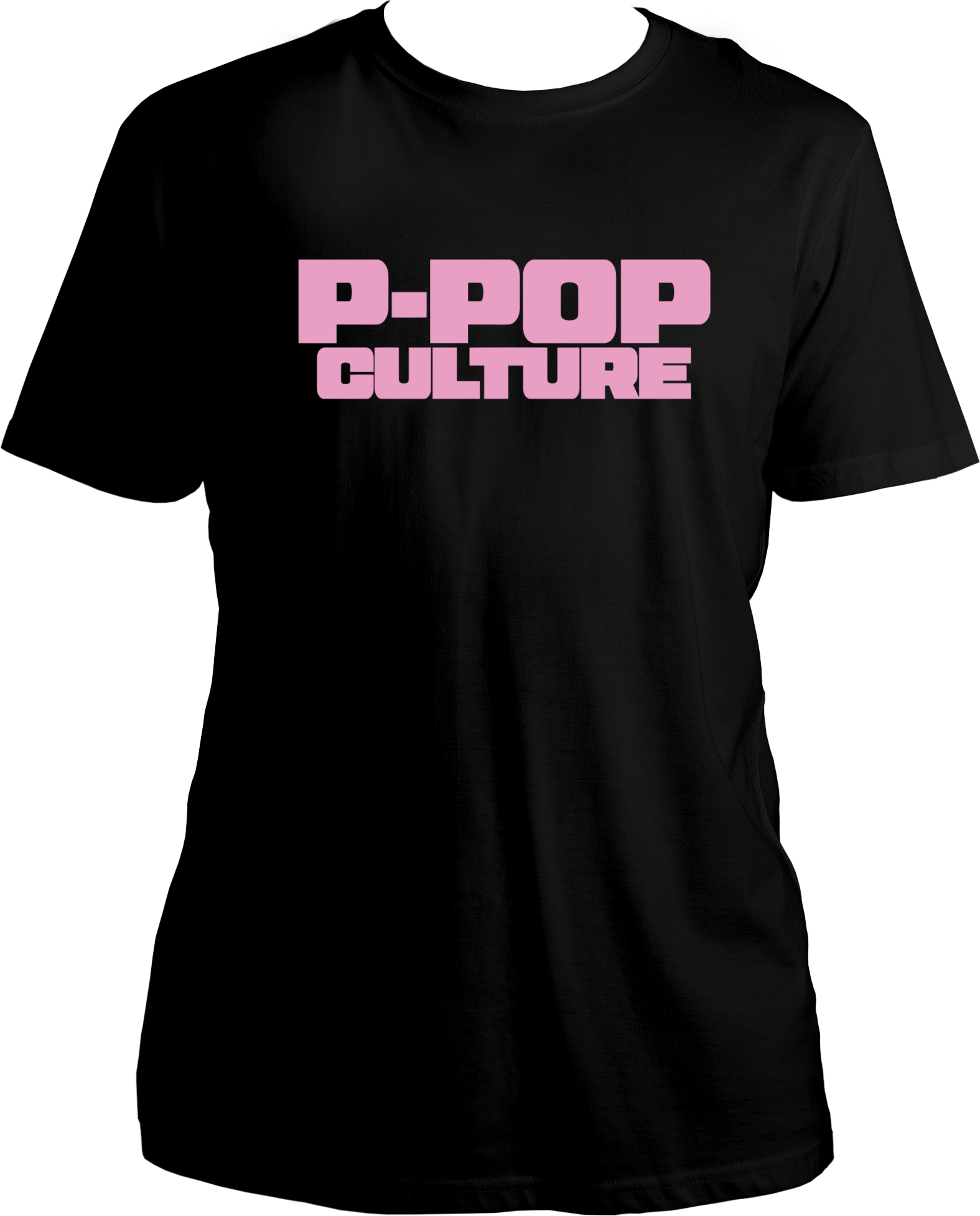 unisex T-shirt with soft pink bold P-POP CULTURE text inspired by Punjabi pop culture and Karan Aujla.