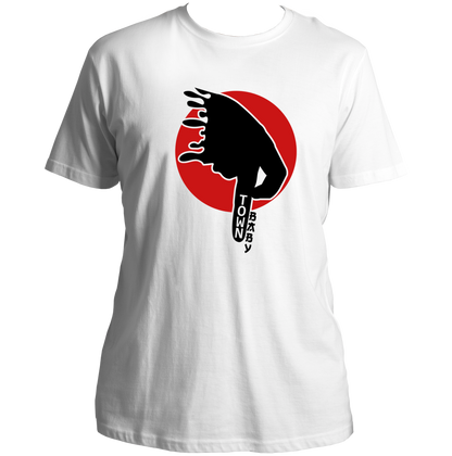 White P Town Baby Unisex T-Shirt with MC Stan-inspired P Town artwork by Garrari