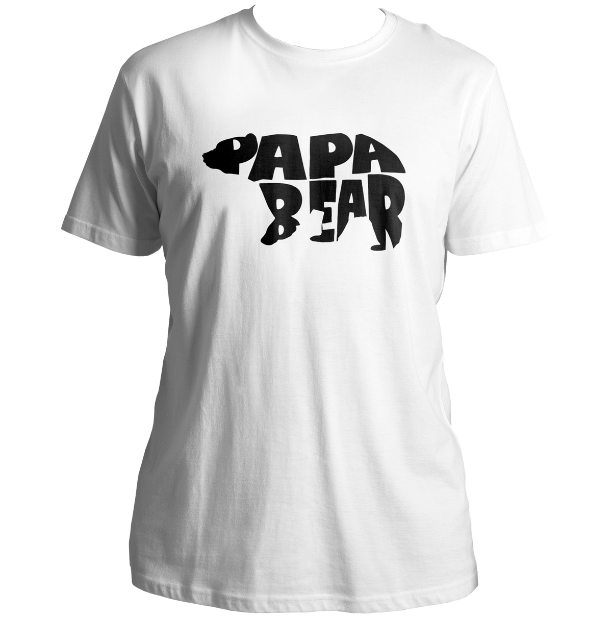 White Papa Bear Unisex T-Shirt by Garrari with Papa Bear father-themed graphic