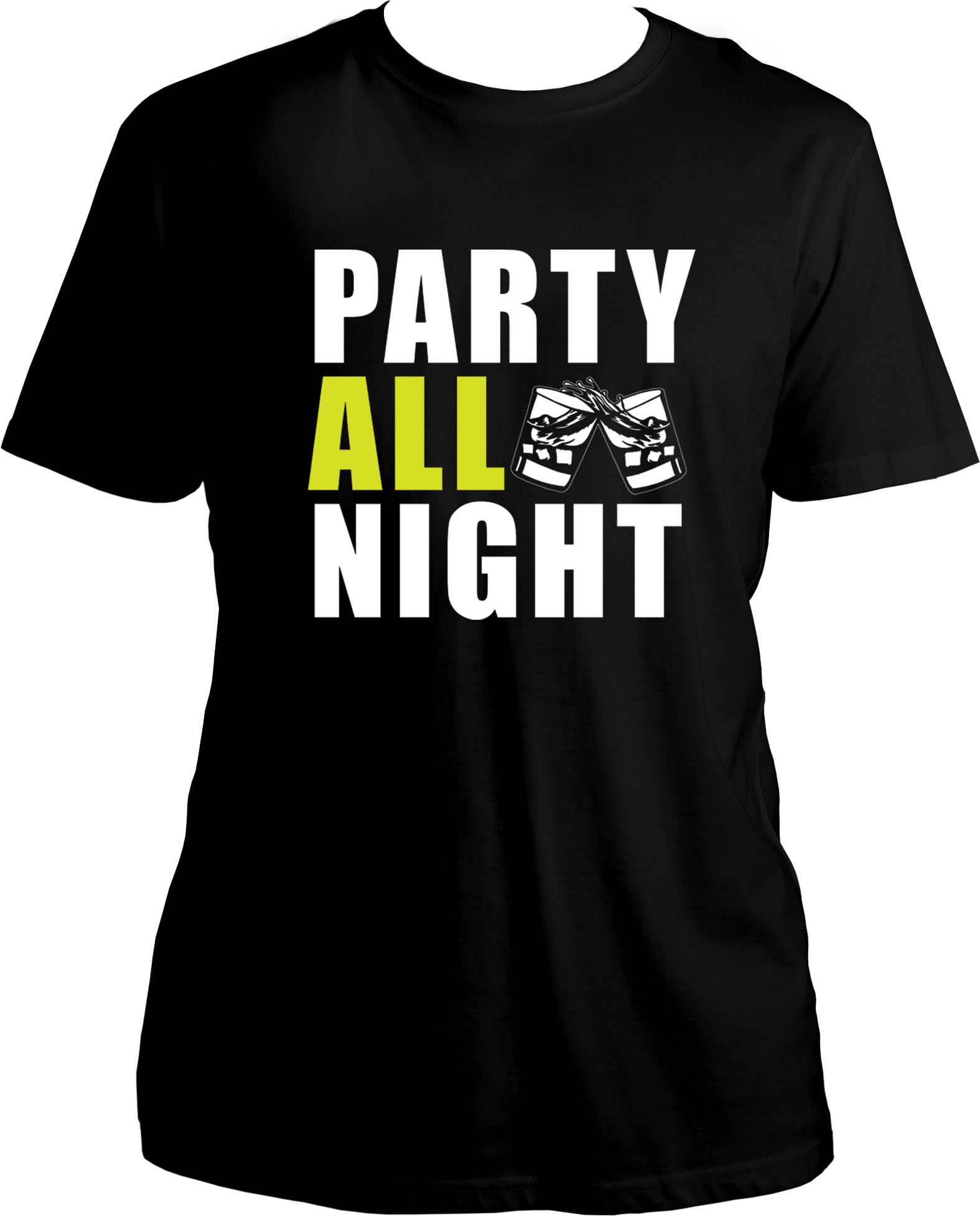 Party All Night unisex T-shirt – premium Yo Yo Honey Singh fan merch for concerts, clubbing & music festivals, available on Garrari.com.