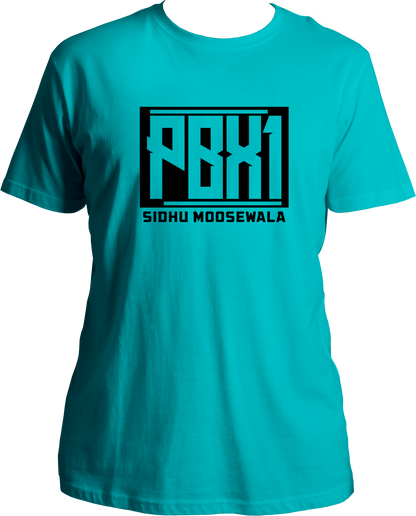 pbx 1 sidhu moose wala aqua blue regular fit unisex t shirt punjabi fanwear