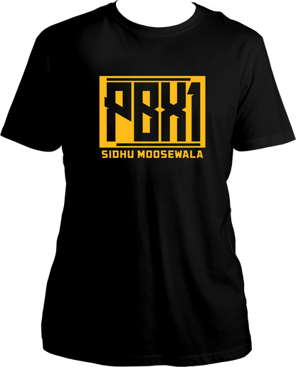pbx 1 sidhu moose wala black regular fit unisex t shirt punjabi fanwear