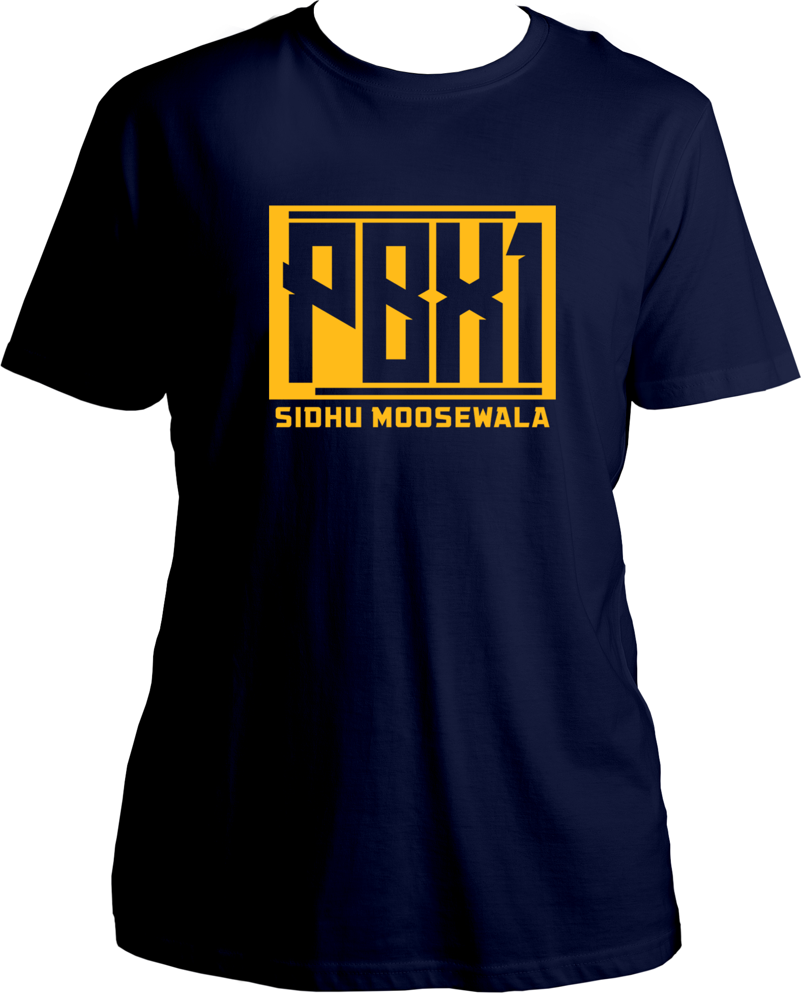 pbx 1 sidhu moose wala navy blue regular fit unisex t shirt punjabi fanwear