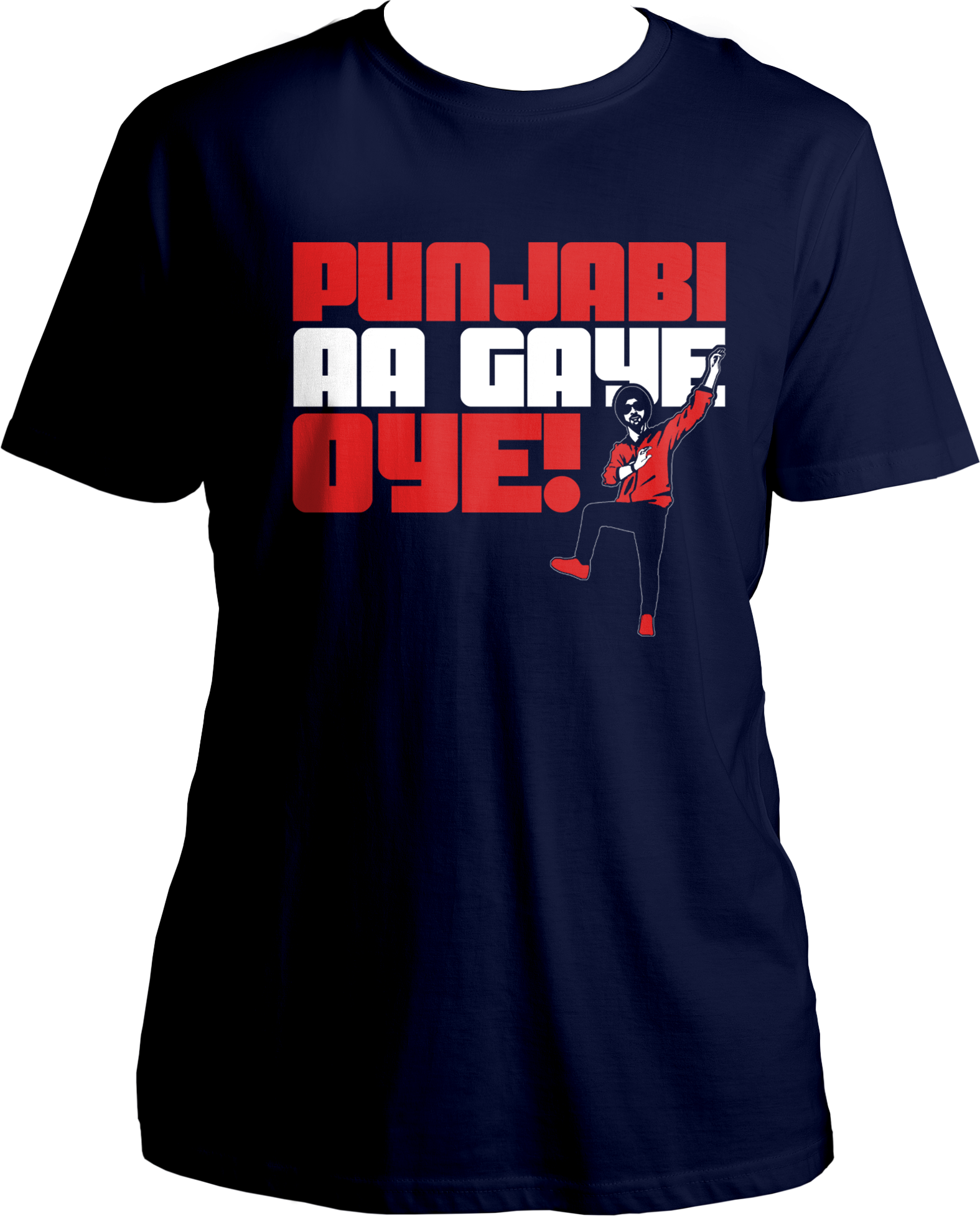 "Hey Punjabis and all you Diljit Dosanjh fans, we've got something special just for you! Introducing our Unisex Round Neck Cotton T-Shirt, designed to celebrate the vibrant spirit of Punjab.<br data-mce-fragment="1"><br data-mce-fragment="1">The design on the tee says it all - "PUNJABI AA GAYE OYE" which translates to "Punjabis have arrived, hey!" 🎉 Let's show everyone how fun-loving and full of life Punjabis are with this witty and cheerful message.