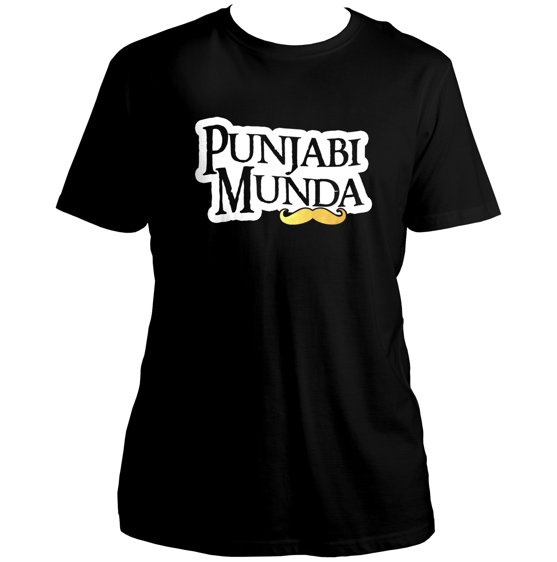 Black Punjabi Munda Unisex T-Shirt with bold Punjabi Munda graphic