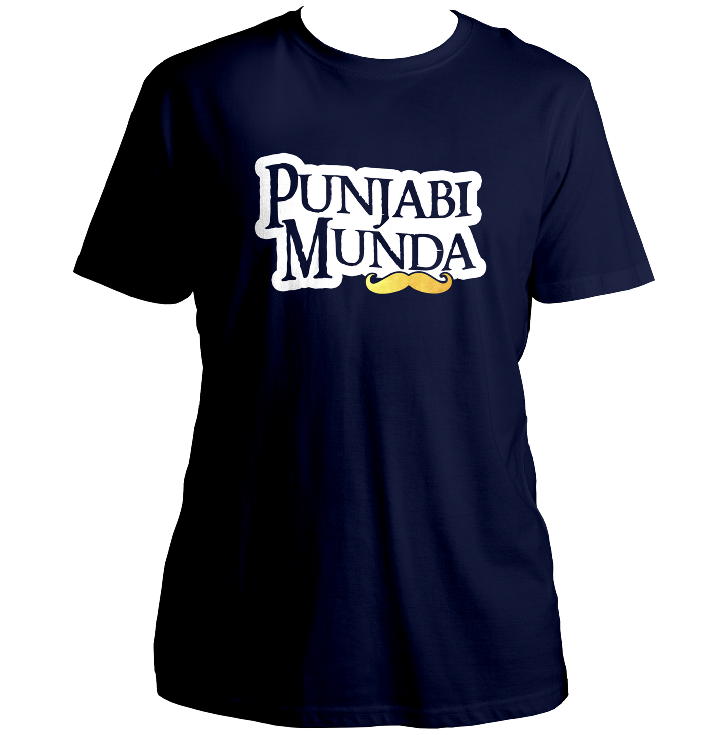 Navy Blue Punjabi Munda Unisex T-Shirt with Punjabi typography print