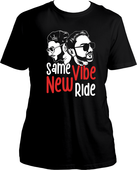Same Vibe New Ride Honey Singh Unisex T-Shirt – Hip-hop streetwear celebrating his transition from Glassi to Millionaire. Limited edition fan merch, available now on Garrari.com.