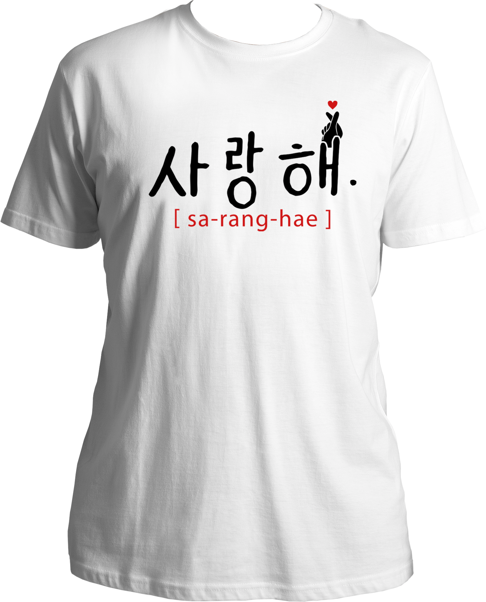 Show your love for Korean culture and K-pop with our Saranghae unisex t-shirts! Made with 100% cotton for a comfortable fit, these tees are perfect for both Korean language enthusiasts and K-pop fans. With the best price around, this is a must-have addition to your wardrobe!