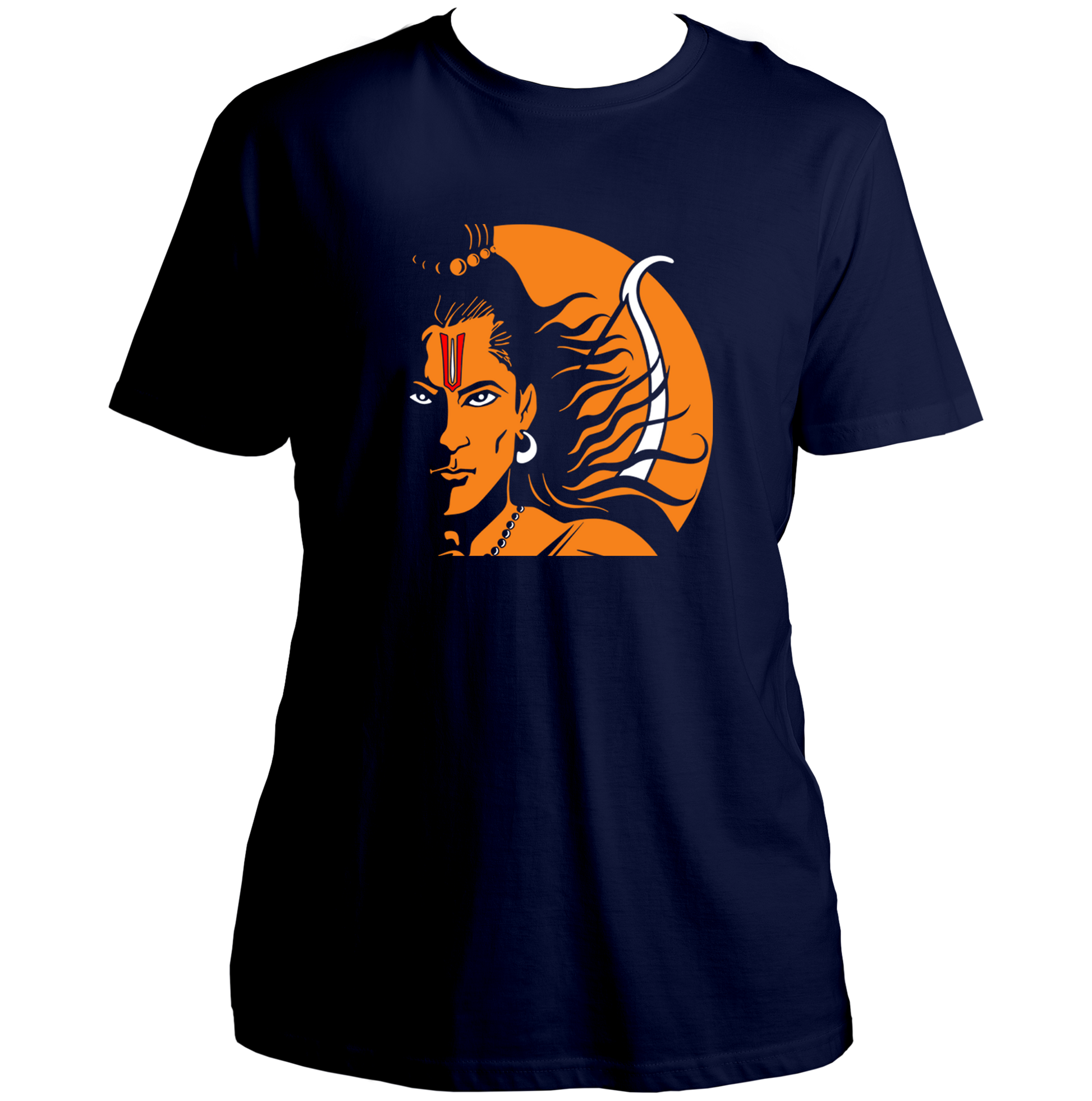 Navy Blue Shri Ram T-shirt with Lord Ram-inspired artwork by Garrari