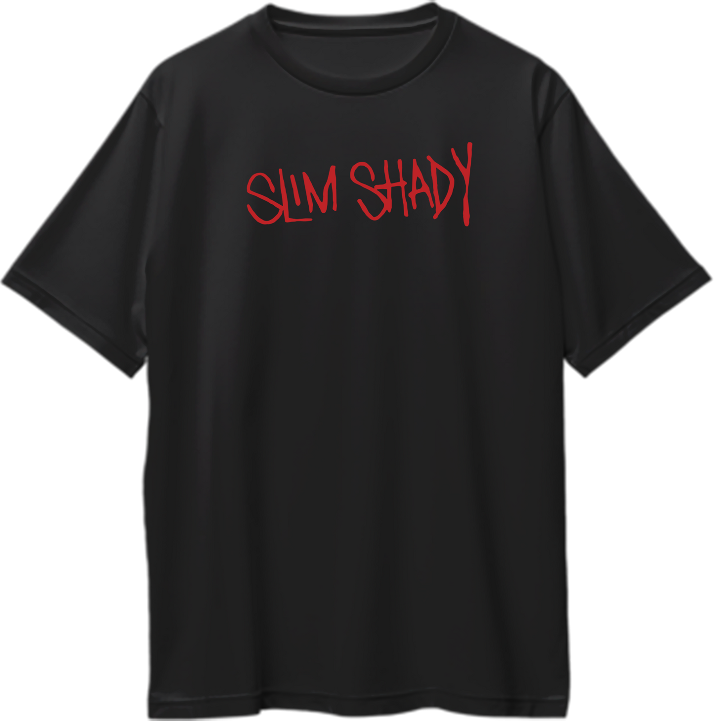 Front view of Slim Shady Oversized Unisex T-Shirt featuring Eminem graphic print.