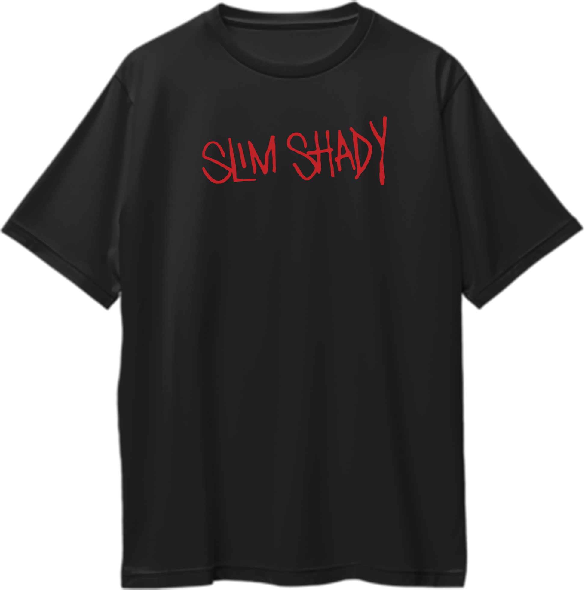 Front view of Slim Shady Oversized Unisex T-Shirt featuring Eminem graphic print.