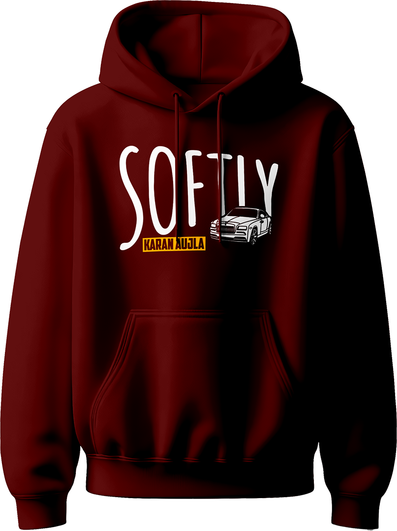 Softly Karan Aujla unisex hoodie inspired by his hit track, perfect for fans to show their love for Punjabi music in style.