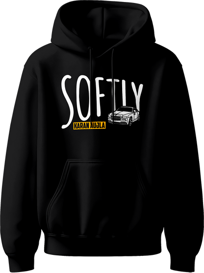 Softly Karan Aujla unisex hoodie inspired by his hit track, perfect for fans to show their love for Punjabi music in style.