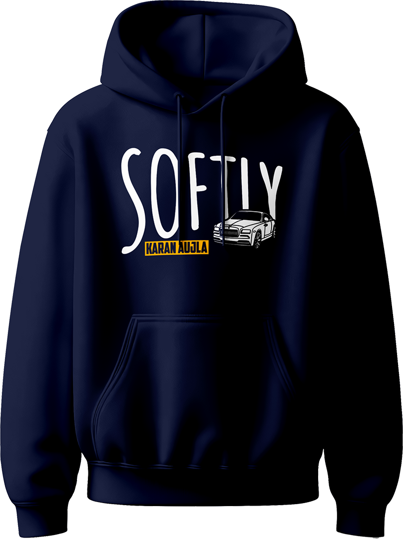 Softly Karan Aujla unisex hoodie inspired by his hit track, perfect for fans to show their love for Punjabi music in style.