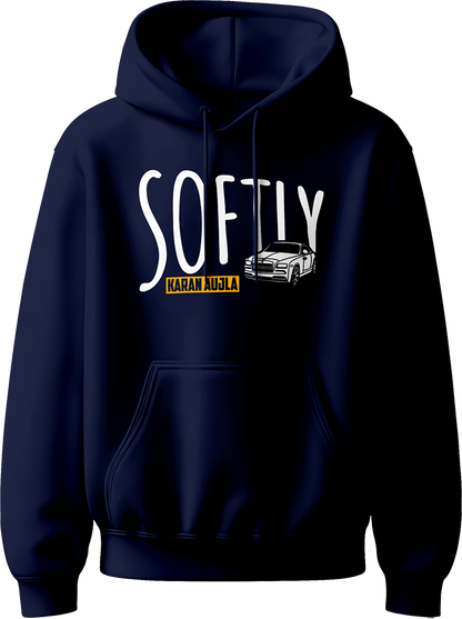 Softly Karan Aujla unisex hoodie inspired by his hit track, perfect for fans to show their love for Punjabi music in style.