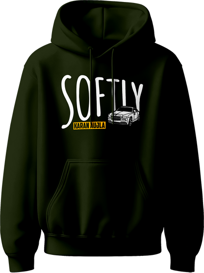 Softly Karan Aujla unisex hoodie inspired by his hit track, perfect for fans to show their love for Punjabi music in style.
