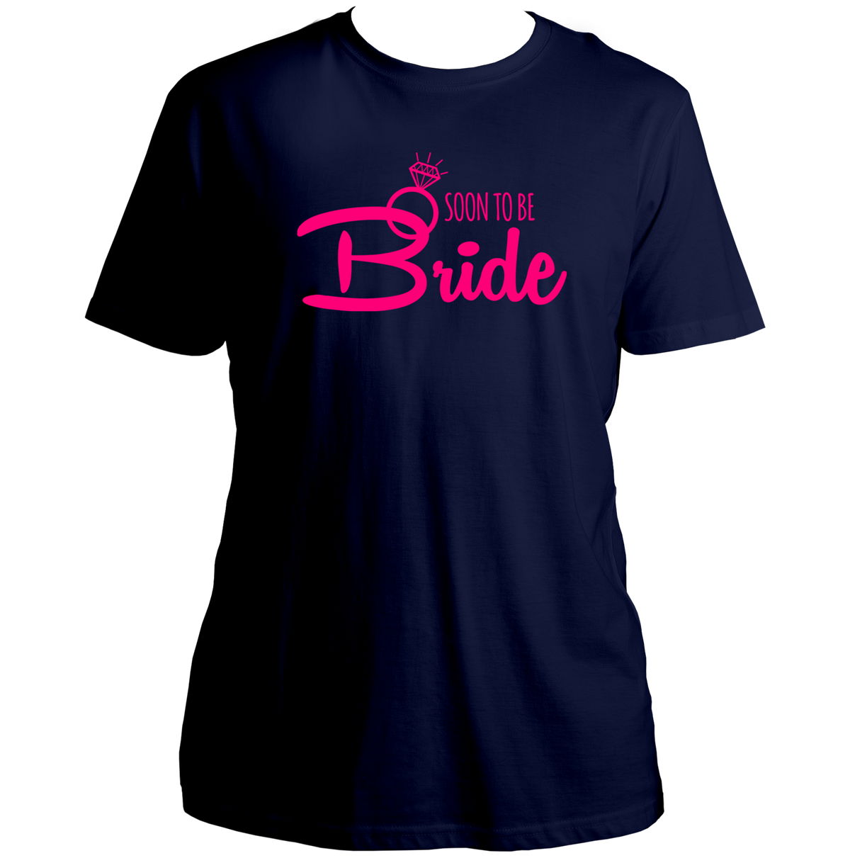 Navy Blue Soon To Be Bride Unisex T-Shirt by Garrari for bride-to-be bachelorette party