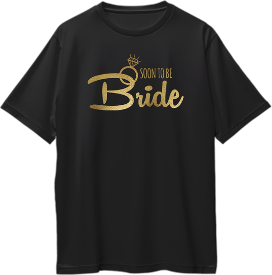 Soon To Be Bride Golden Reflective Oversized T-Shirt