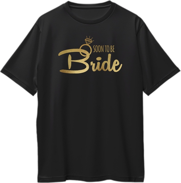 Soon To Be Bride Golden Reflective Oversized T-Shirt