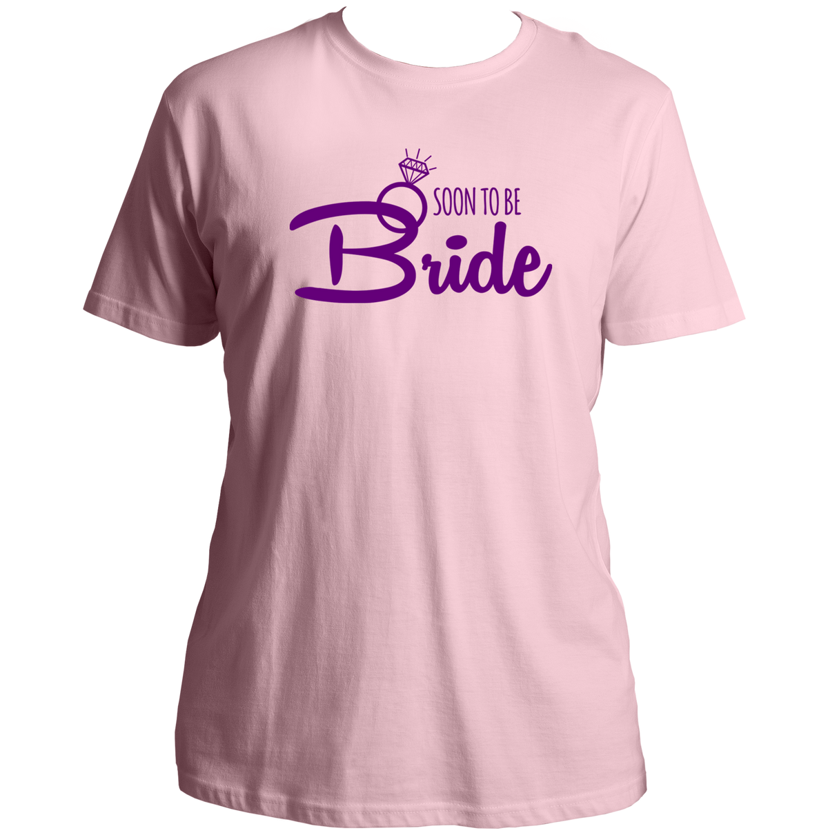Baby Pink Soon To Be Bride Unisex T-Shirt by Garrari for bride-to-be celebration and girls’ trip