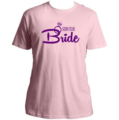 Baby Pink Soon To Be Bride Unisex T-Shirt by Garrari for bride-to-be celebration and girls’ trip