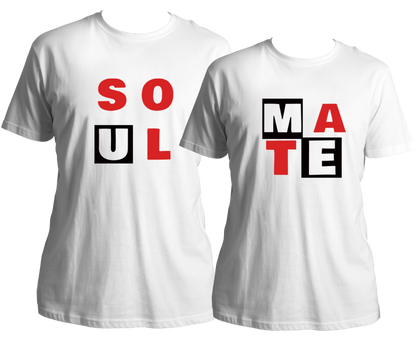 Celebrate your special bond with our Soul Mate Couple Combo Unisex T-Shirts. Made with 100% cotton and love, these specially designed t-shirts are perfect for anniversaries, outings, and Valentine's Day. Love is in the air with this amazing couple combo for both husband and wife, or boyfriend and girlfriend. Make us a part of your cherished memories!