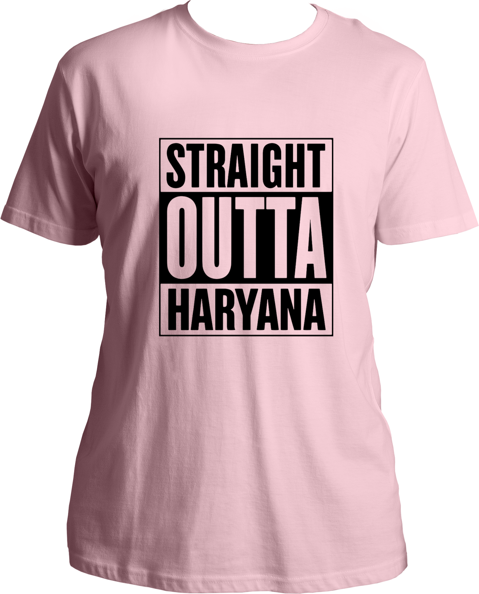 straight outta haryana unisex black t shirt haryanvi streetwear design