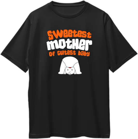 sweetest mother of cutest baby oversized black t shirt new mom relaxed fit